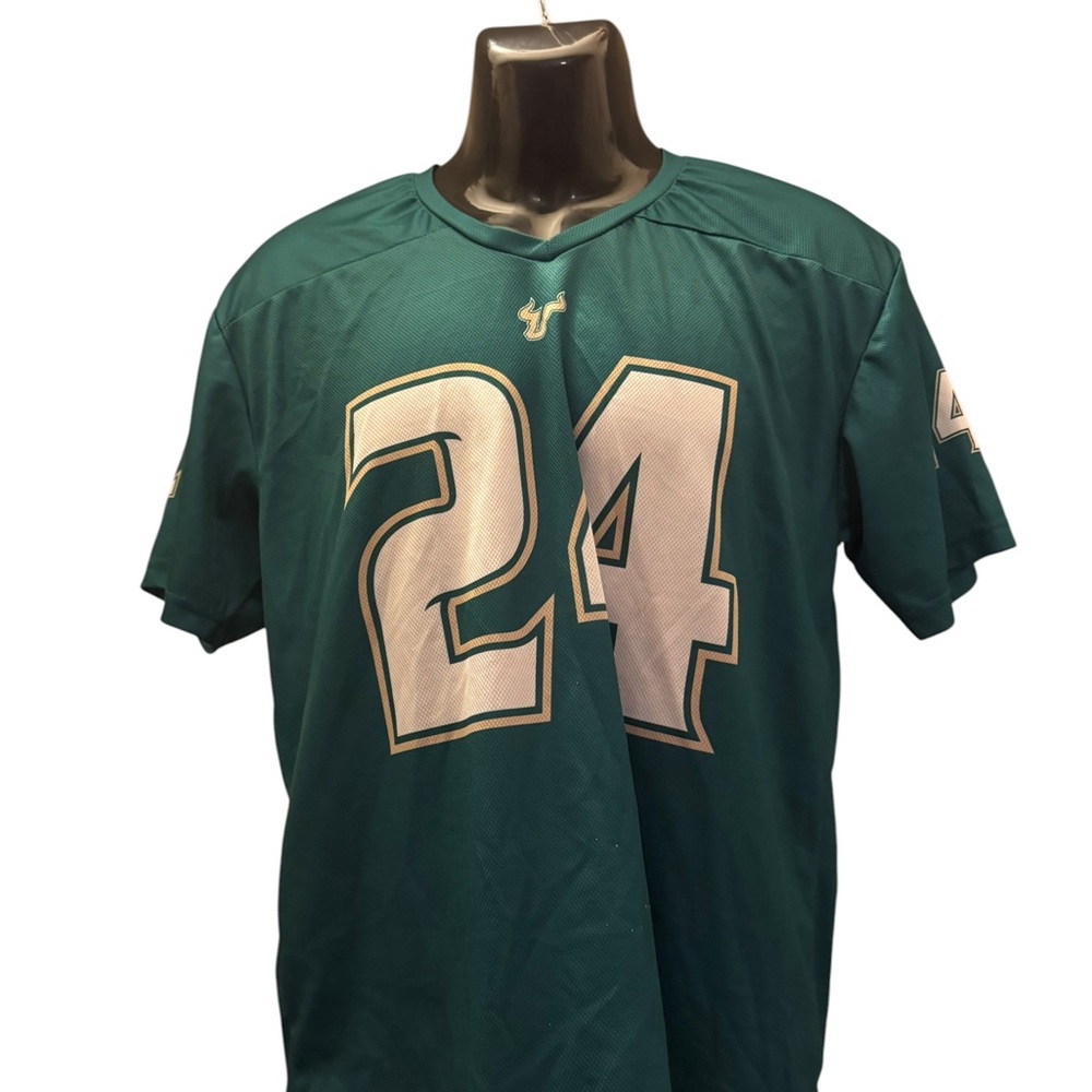 Source Unknown Teal Short-Sleeve Jersey with White Number 24